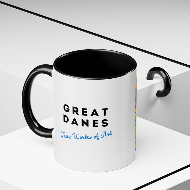 Great Danes Coffee Cup,4-Panel Pop Art Mug,Great Dane Lover,Great Dane Mom,Great Dane Dad,Dog Lover Gift,Great Dane Gift