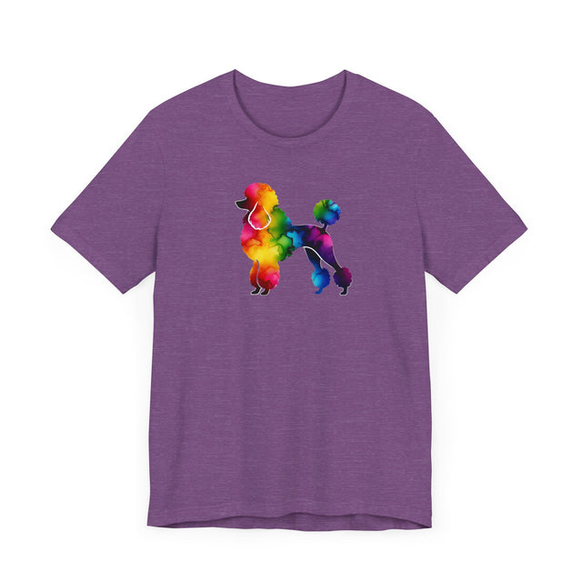 Rainbow Poodle T-shirt,Pride Shirt,Dog Lover Top,Rainbow Animals,LGBTQ+ Tee, Poodle owner, Poodle gift