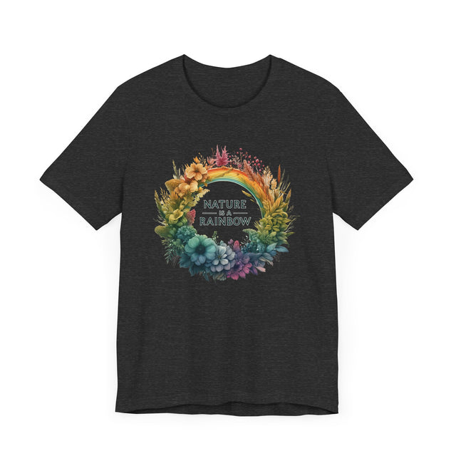 Nature Is A Rainbow Wreath T-shirt, Nature Lover Shirt