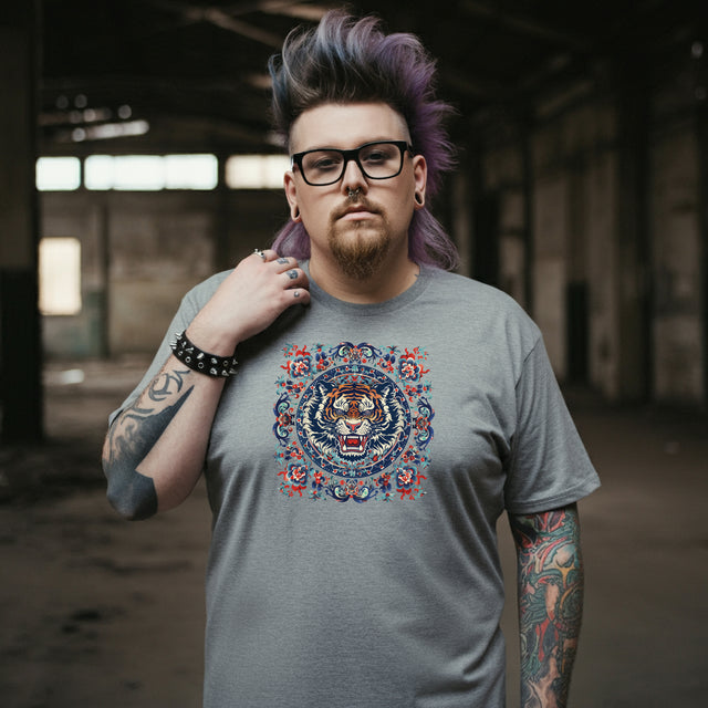 Tiger Mandala T-shirt,Tiger Lover Top,Big Cat Lover