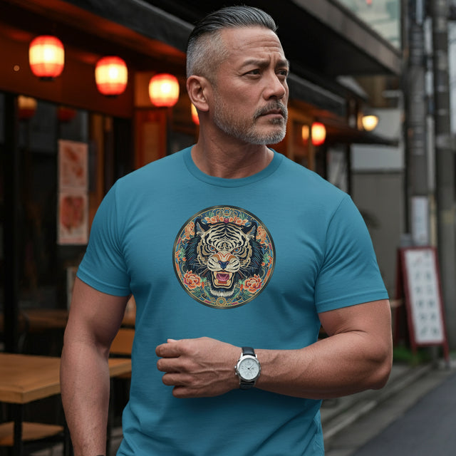 Black Tiger Mandala T-shirt,Tiger Lover Top,Big Cat Lover