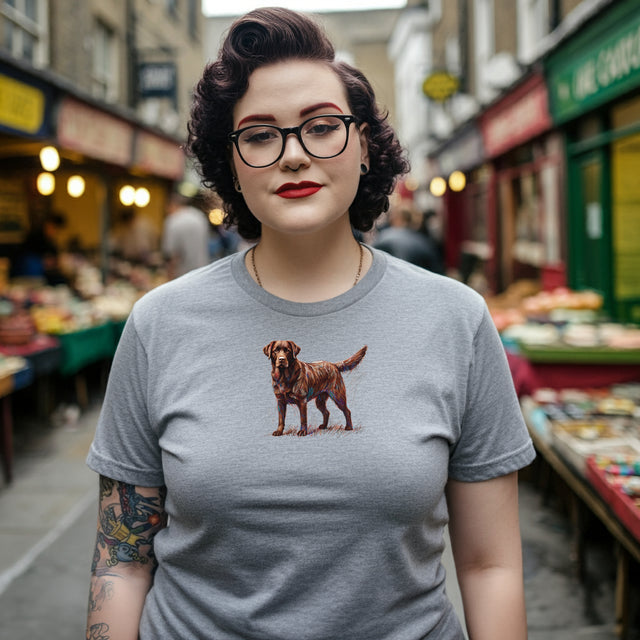 Chocolate Lab Scribble T-shirt, Labrador Retriever Shirt, Dog Lover Tee