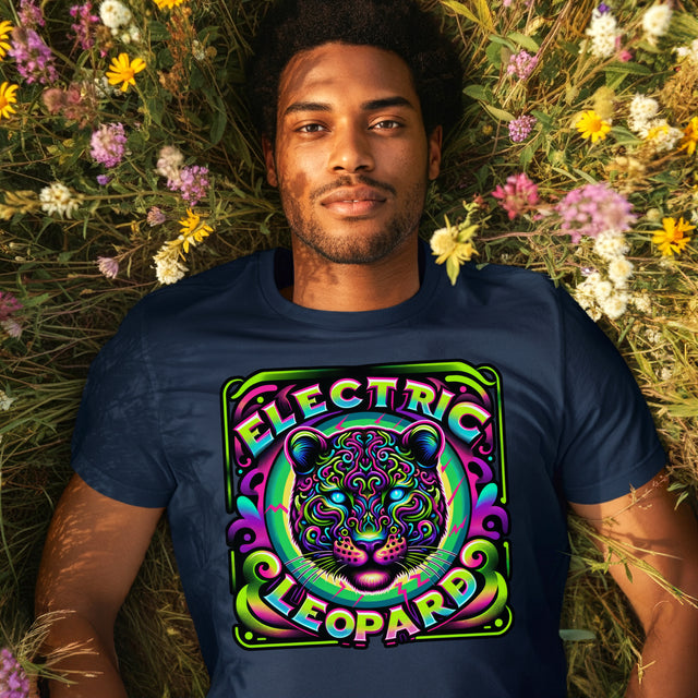 Electric Leopard T-shirt, Leopard Tee, Big Cat Lover
