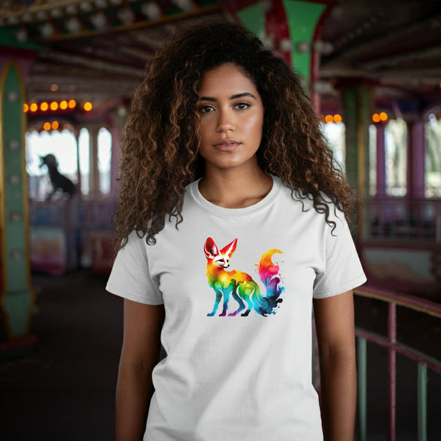Rainbow Fennec Fox,Vixen lover,Foxy tee,Pride Shirt,Rainbow,Pride Parade T shirt,LGBTQ+ Ally Tee