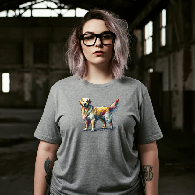 Golden Retriever Scribble T-shirt, Dog Lover Tee