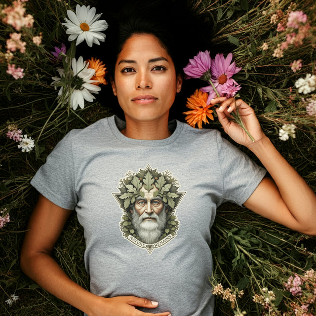 Green Man Shirt, Nature Remains T-shirt, Nature Lover, Walt Whitman Tee