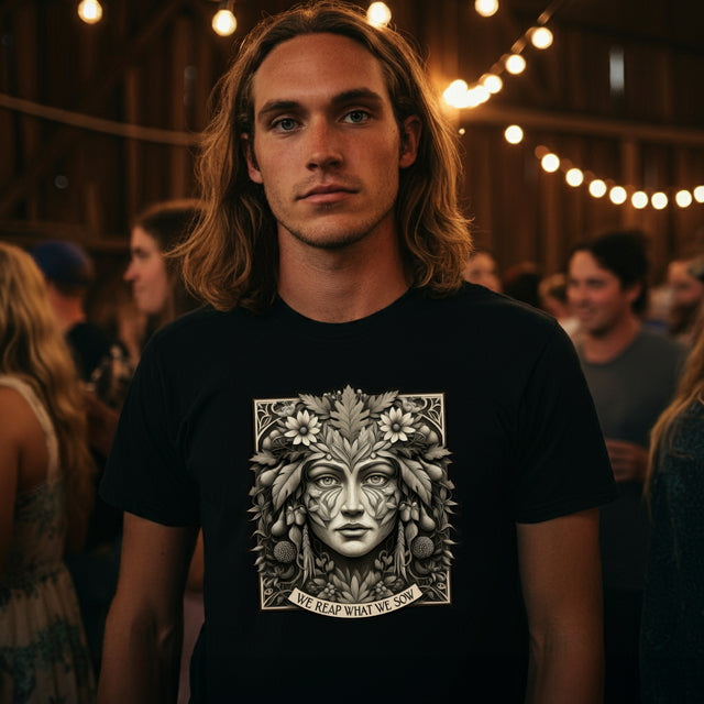 We Reap What We Sow Female Tee, Karma T-shirt, Gardening T-shirt