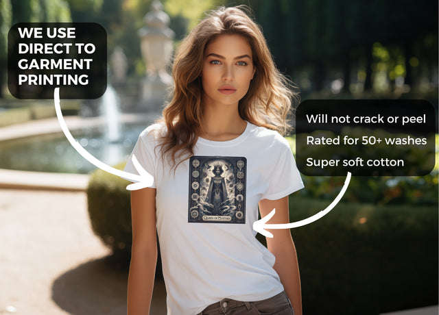 Queen of Mystery,Tarot card shirt,Mother's Day Gift,Tarot Reader Gift,Witchy Shirt,Mystical Cards Tee,Celestial Astrology,Gift for her