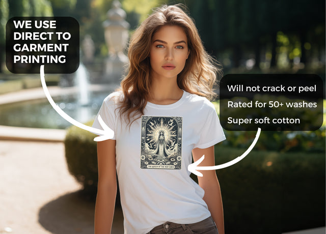 Queen of the New Dawn,Tarot card shirt,Mothers Day Gift,Tarot Reader Gift,Witchy Shirt,Mystical Cards Tee,Celestial Astrology,Gift for her