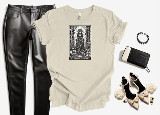 Queen of the Forest,Tarot card shirt,Mother's Day Gift,Tarot Reader Gift,Witchy Shirt,Mystical Cards Tee,Gardener Gift,Gift for her,Gardening