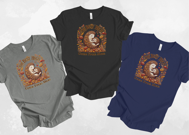 Hedgehog T-shirt,Mothers Day Gift,Cute Mama Tee,Mom Life,Baby Shower Gift,Mama and Baby Shirt,New Mom Gift,Mom Hug Shirt,Gift For Wife