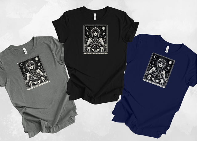 Harvest Queen,Tarot card shirt,Mother's Day Gift,Tarot Reader Gift,Gardening Shirt,Mystical Cards Tee,Gardener Shirt,Gift for her,Fall shirt