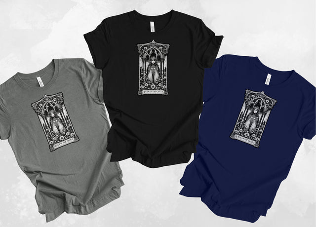Queen of the Castle,Tarot card shirt,Mother's Day Gift,Tarot Reader Gift,Witchy Shirt,Mystical Cards Tee,Celestial Astrology,Gift for her