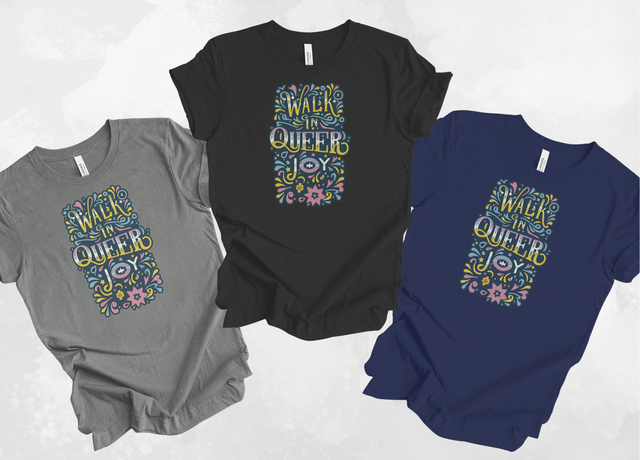 Queer Joy T-shirt,Pride Shirt,Pride Parade Top, LGBTQ+ Tee, Nonbinary, Gay, Lesbian, Bisexual, Trans, BGLT, LBGT, Enby, Pansexual, Bi