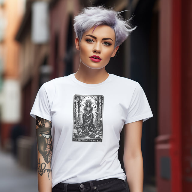 Queen of the Forest,Tarot card shirt,Mother's Day Gift,Tarot Reader Gift,Witchy Shirt,Mystical Cards Tee,Gardener Gift,Gift for her,Gardening