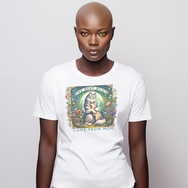 Wolf T-shirt,Mothers Day Gift,Cute Mama Tee,Mom Life,Baby Shower Gift, Mama and Baby Shirt,New Mom Gift,Mom Hug Shirt,Gift For Wife,For her