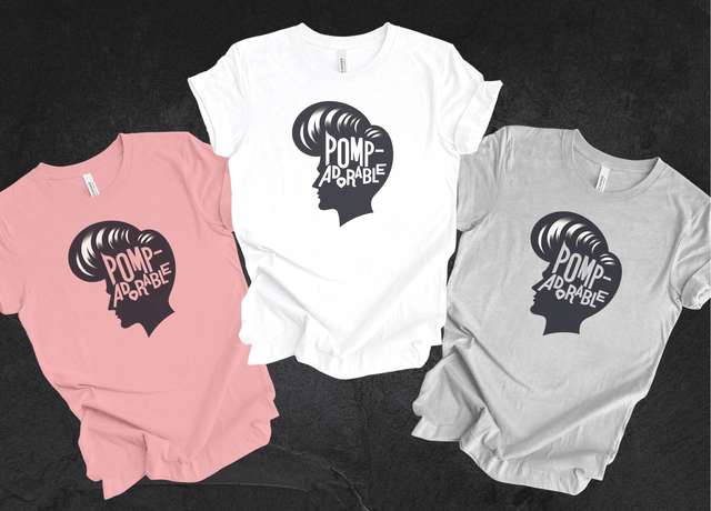 Pompadour T-Shirt, Rockabilly Style, Funny Tee, Gifts For Him, Cool Hair, Psychobilly, Punny Shirt, Guy Gift, 1950s Hairdo, 1960s style