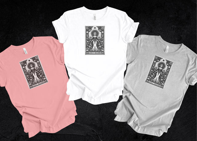 Queen of Midsummer,Tarot card shirt,Mothers Day Gift,Witchy Shirt,Mystical Cards Tee,Celestial Astrology,Gardener Gift,Gift for her,Queen