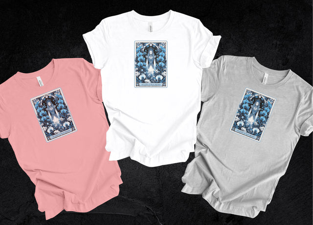 Queen of Blue Orchids,Tarot card shirt,Mother's Day Gift,Tarot Reader Gift,Asian Queen Shirt,Mystical Cards Tee,Astrology Tee,Gift for her