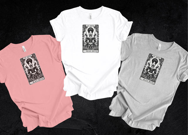 Queen of Black Bayou,Tarot card shirt,Mothers Day Gift,Gift for her,Wife Gift,Black Queen tee,Gift for Mom, Black Mom Gift, Black Mother Top