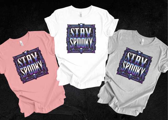 Spooky T-shirt, Gifts for Dad, Halloween Top, Goth Tee, Monster Shirt, Horror Fan, Trick Or Treat Tee, Stay Spooky, Skull, Dark Art, Macabre