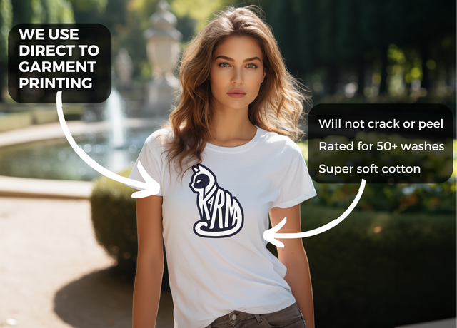 Karma Cat Top, Cute Cat Shirt, Cat Lover Tee