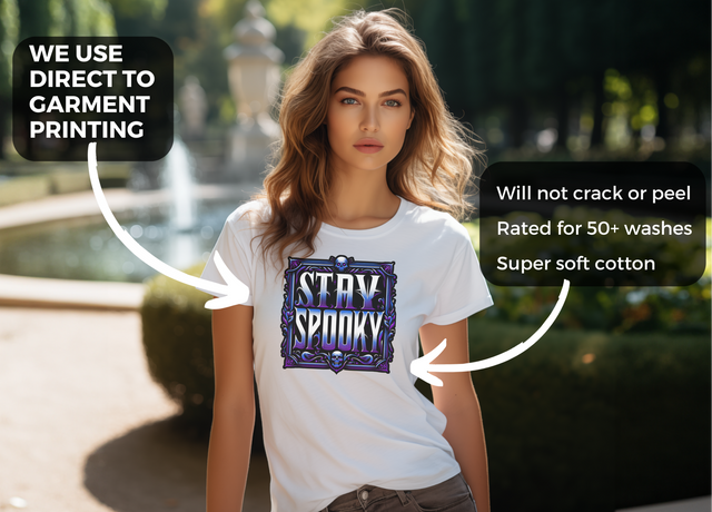 Spooky T-shirt, Gifts for Dad, Halloween Top, Goth Tee, Monster Shirt, Horror Fan, Trick Or Treat Tee, Stay Spooky, Skull, Dark Art, Macabre