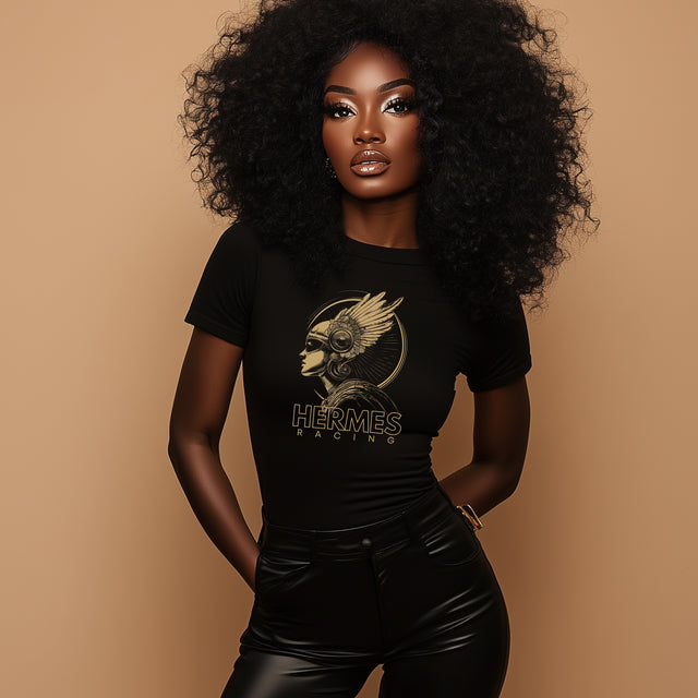 Gold Hermes Racing, Hermes Racing Tshirt, Cool Graphic Tshirt, God of Speed Tee