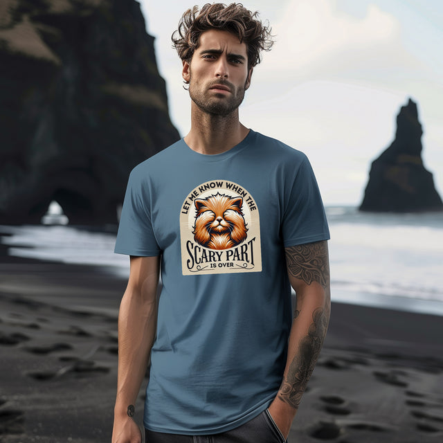 Let Me Know When The Scary Part Is Over tee, Cute Kitten Tshirt