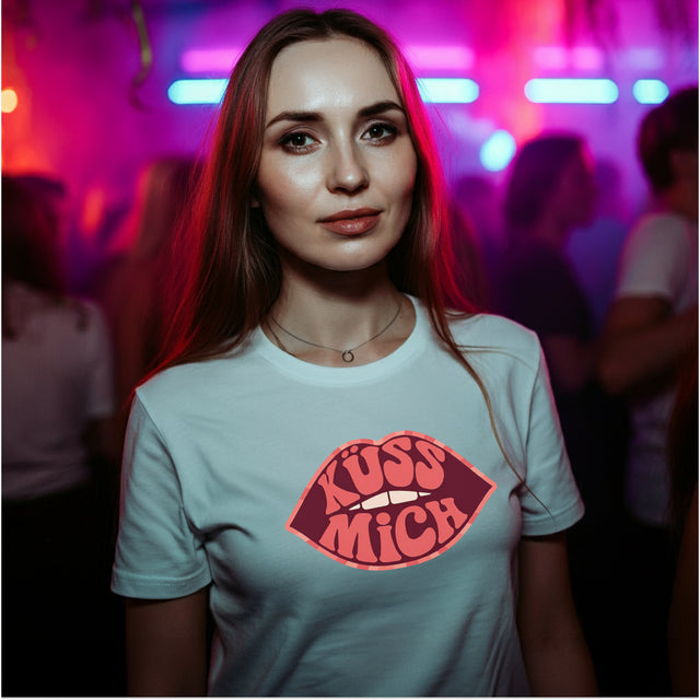Küss Mich "Kiss Me" psychedelic T-shirt, German Lover Shirt