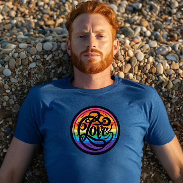 Pride Love Circle Shirt, Rainbow Love T-shirt, LGBT Love, Pride T shirt, LGBTQ+ Tee, Queer Love