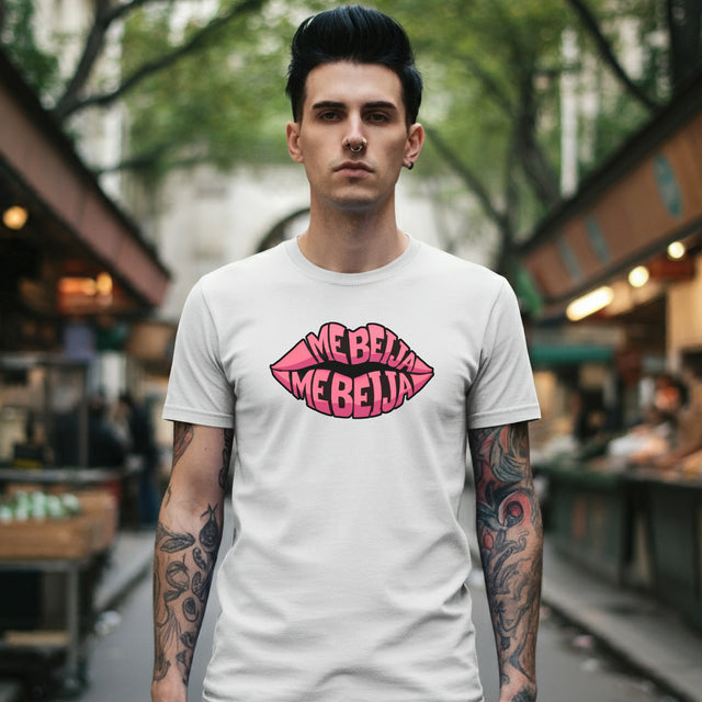Me Beija "Kiss Me" Lips T-shirt, Portuguese Lover Shirt