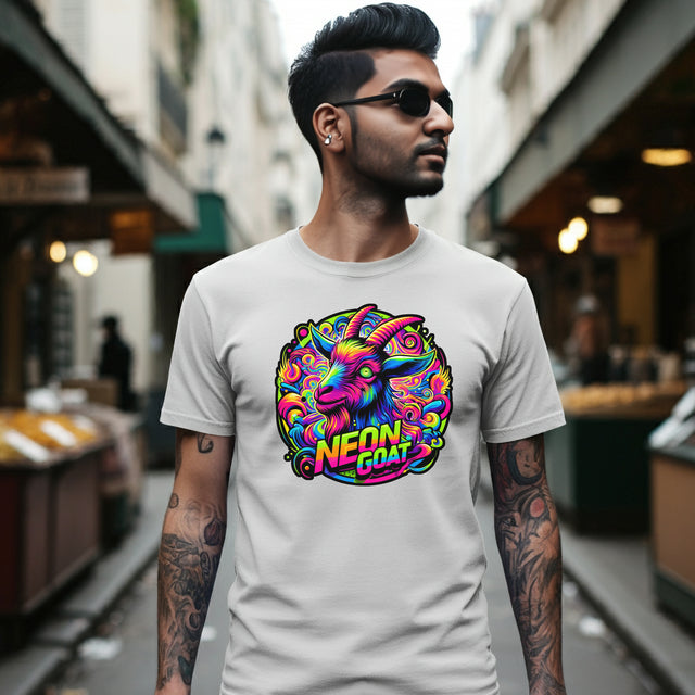 Neon Goat T-shirt, Goat Tee