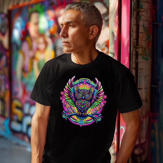 Neon Owl T-shirt, Owl Tee, Bird Lover