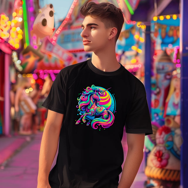 Neon Unicorn Moon T-shirt, Unicorn Tee