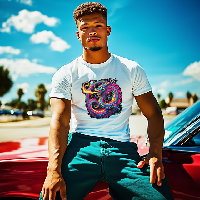 Psychedelic Asian Dragon T-shirt, Dragon Tee