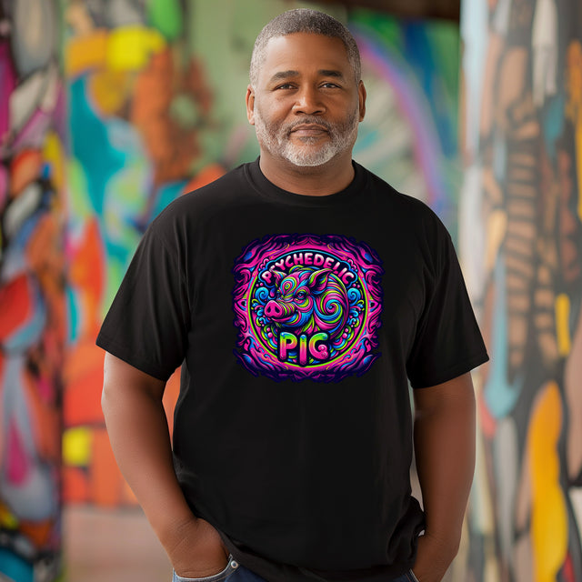 Psychedelic Pig T-shirt, Piggy Tee