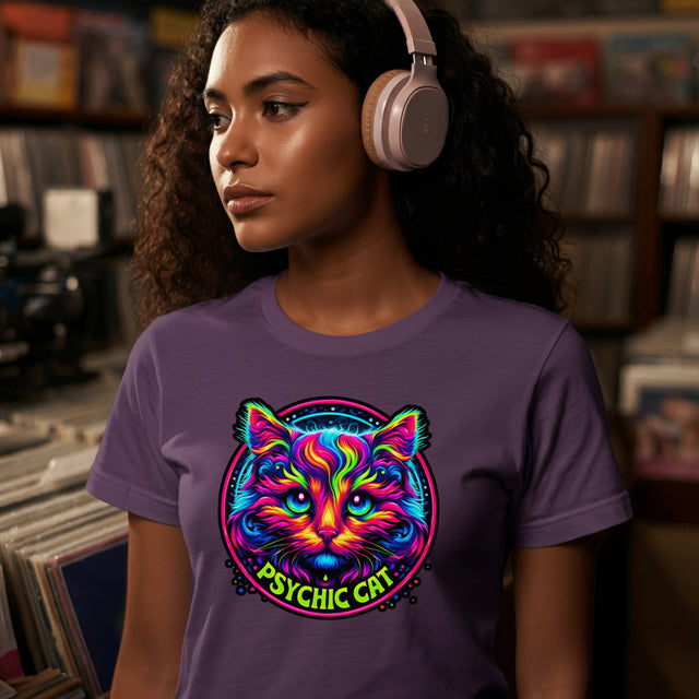 Psychic Cat T-shirt, Cute Cat Top