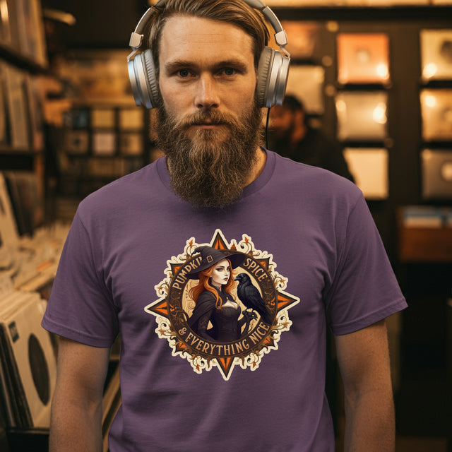 Pumpkin Spice & Everything Nice Witch Tee, Autumn T-shirt, Halloween Shirt