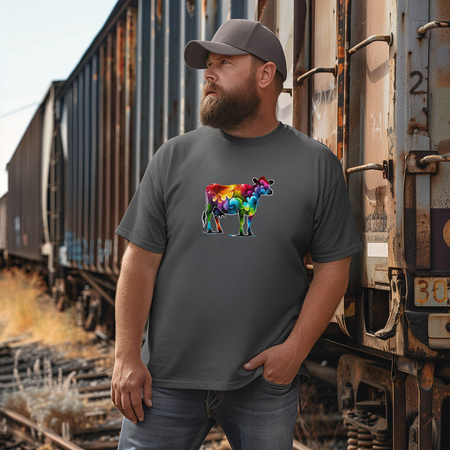 Rainbow Holstein Cow,Cow lover,Cattle tee,Bovine shirt,Pride Shirt,Rainbow,Pride Parade T shirt,LGBTQ+ Ally Tee