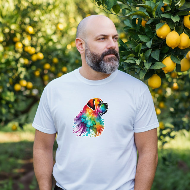 Rainbow Mastiff Head T-shirt,Pride Shirt,Dog Lover Top,Rainbow Animals,LGBTQ+ Tee, Mastiff owner, Mastiff gift