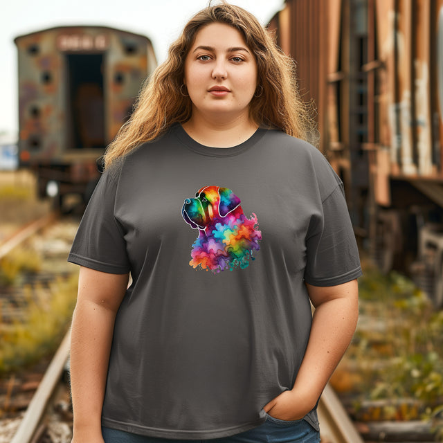 Rainbow Mastiff Head T-shirt,Pride Shirt,Dog Lover Top,Rainbow Animals,LGBTQ+ Tee, Mastiff owner, Mastiff gift