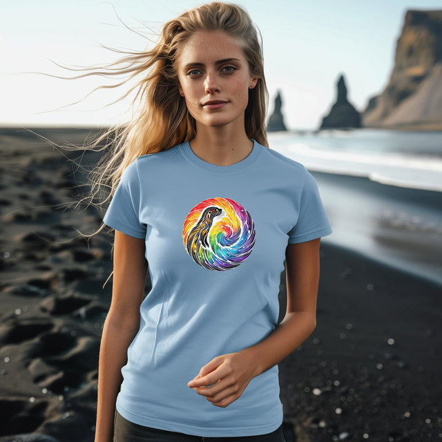 Rainbow Sea Otter Spiral Mandala,Marine life Tee,Sea life lover,Ocean Life,Nautical,Pride Shirt,LGBTQ+ Tee