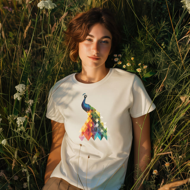 Rainbow Peacock T-shirt,Pride Shirt, Pride Parade Top, Rainbow Animals,LGBTQ+ Tee