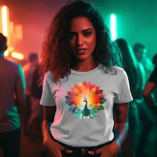 Rainbow Peacock T-shirt,Pride Shirt, Pride Parade Top, Rainbow Animals,LGBTQ+ Tee