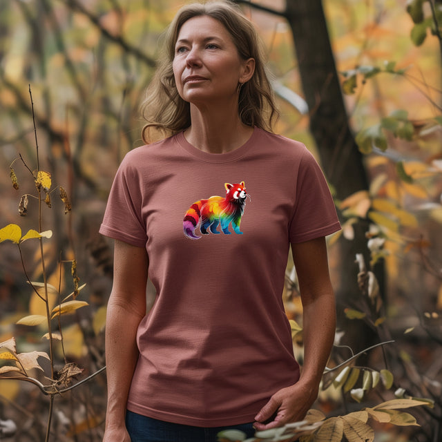 Rainbow Red Panda Alcohol Ink T-shirt, Pride Shirt,Animal Lover T shirt, LGBTQ+, BGLT