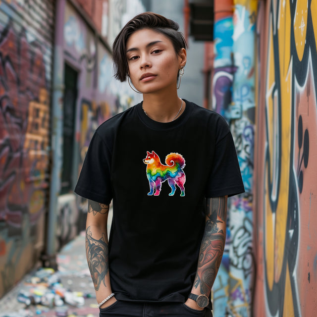Rainbow Shiba Inu T-shirt,Pride Shirt,Dog Lover Top,Rainbow Animals,LGBTQ+ Tee, Shiba owner, Shiba Inu gift