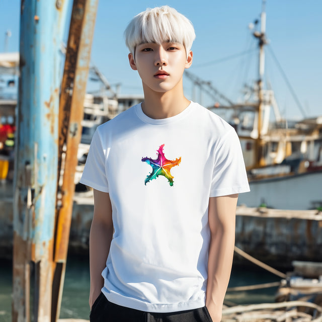Rainbow Starfish Alcohol Ink,Marine life Tee,Sea life lover,Ocean Life,Nautical,Pride Shirt,LGBTQ+ Tee