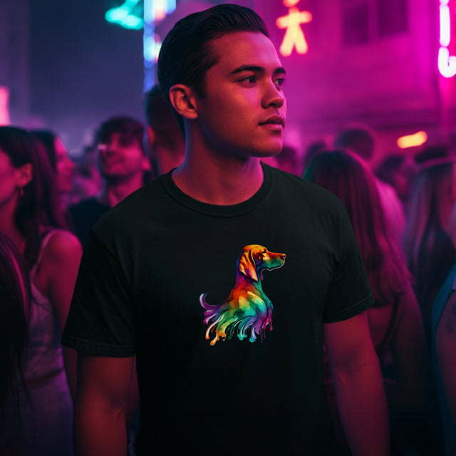 Rainbow Vizsla Head T-shirt,Pride Shirt,Dog Lover Top,Rainbow Animals,LGBTQ+ Tee, Vizsla owner, Vizsla gift