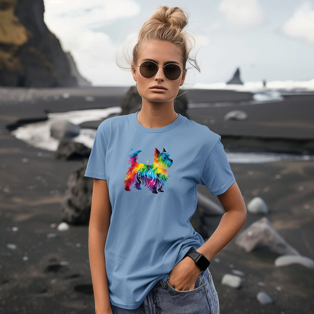 Rainbow West Highland Terrier T-shirt,Pride Shirt,Dog Lover Top,Rainbow Animals,LGBTQ+ Tee, Westie owner, West Highland White Terrier gift